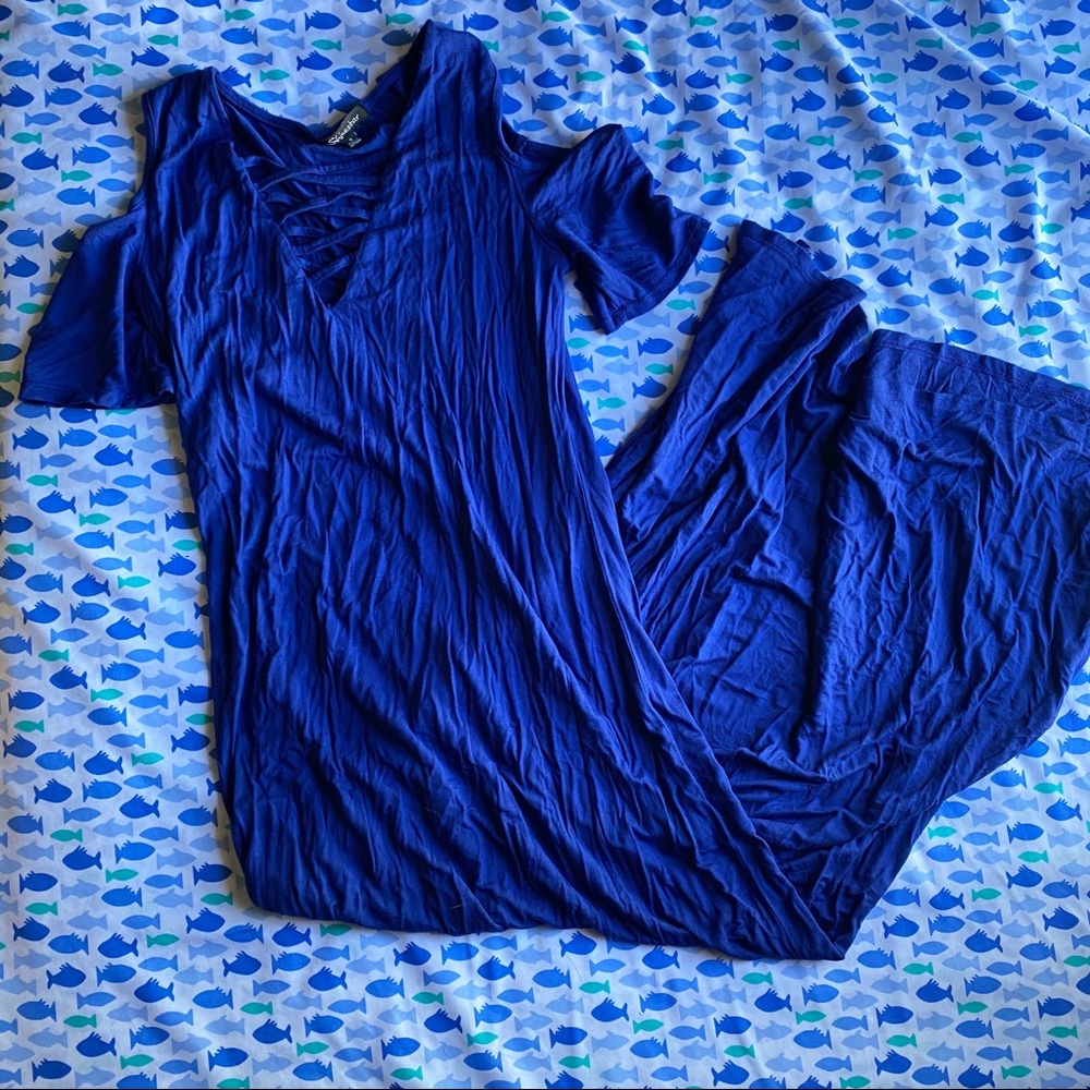 Open Shoulder Maxi Dress
